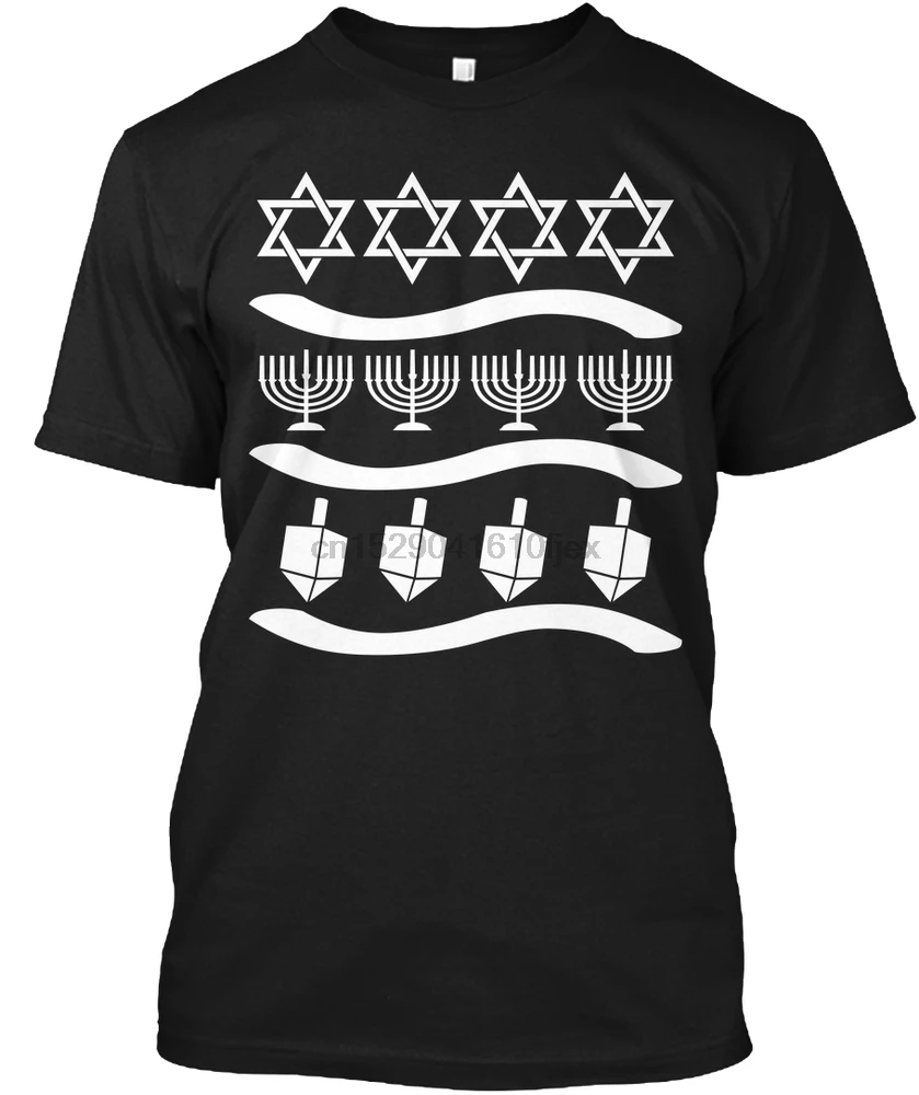 Мужская футболка забавные Рождественские свитера Hanukkah женские футболки |