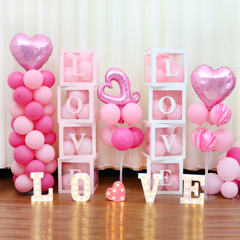 4 шт. Набор ПВХ прозрачный воздушный шар коробка DIY Baby Shower День рождения украшение
