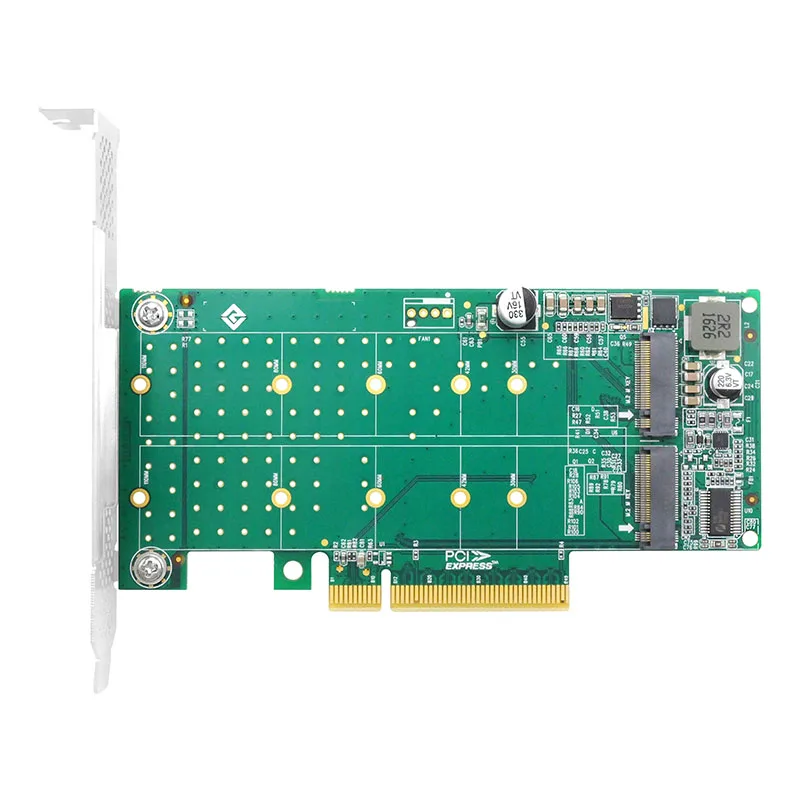 Linkreal двойной PCIe4.0 x8 NGFF M.2 M ключ NVMe адаптер карты расширения для материнская плата