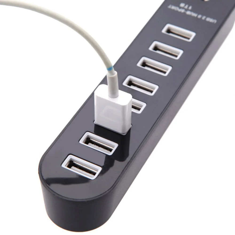 

1pc Hub DM-HB70 USB 2.0 Premium Multiple Portable High 8-Port for Phone Tablet Computer Laptop