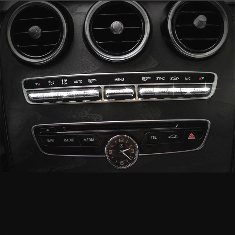 Suitable For Mercedes-Benz Accessorie c-class c200l c180l e300 glc260 Car air-conditioning button stickers interior modification