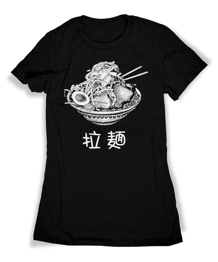 Ramen футболка Японская лапша Jiro рубашка еда Япония ручная печать крутая