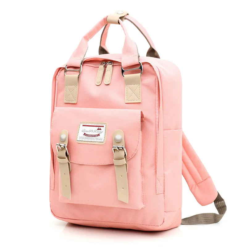 Модный симпатичный стиль преппи рюкзак женский Оксфорд дизайн школьный рюкзак для девочек-подростков женщин - Цвет: pink