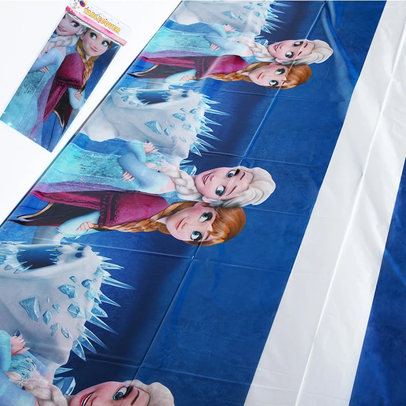 Tablecloth 1Pcs Дисней Холодное сердце Анна и Эльза Принцесса День Рождения украшения Дети одноразовые посуда День Рождения украшения принадлежности - Цвет: Tablecloth 1Pcs