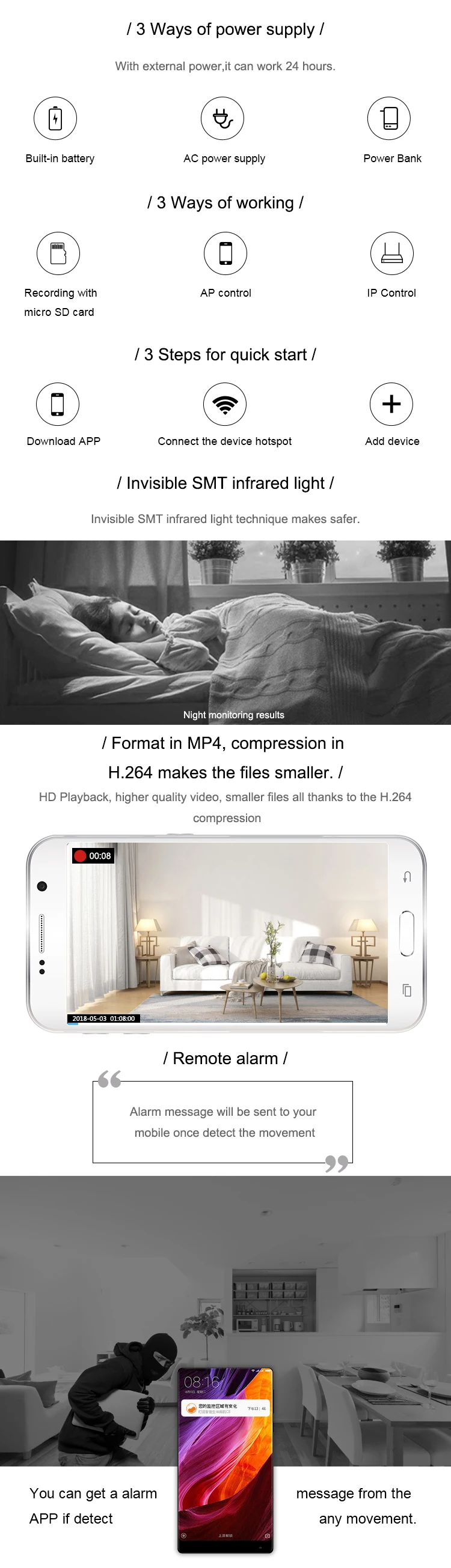 C9 Camsoy Cookycam WiFi Mini Camera Night Vision  (5)