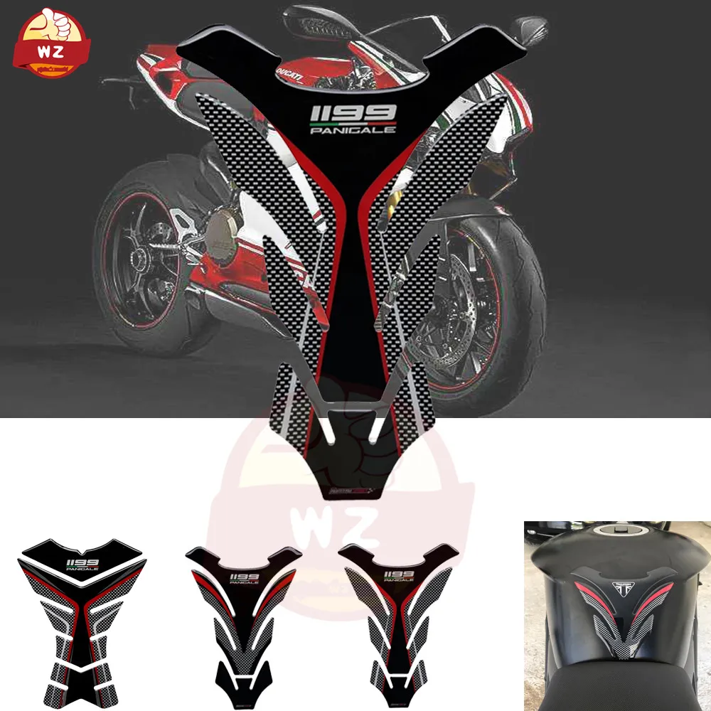 3D защитная накладка на бак мотоцикла чехол для Ducati 1199 Panigale R S полимерная наклейка