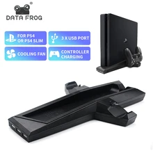 Вентилятор охлаждения джойстик Зарядка для PS4/PS4 тонкие игры вертикальная подставка с двойным контроллером зарядная станция для sony Playstation 4