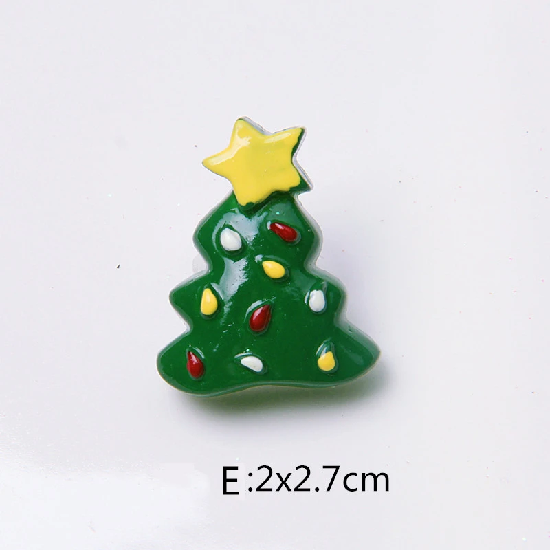 10PC Mini Christmas Resin Pendant Different Styles Set Ornament DIY Christmas Tree Decoration Party Wedding Jewelry Making Craft