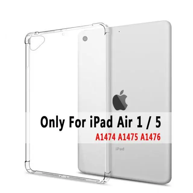 Прозрачный прямая сопротивление силиконовый чехол для Apple iPad 2/3/4 9,7 Air 1 2 5 6 iPad Pro 9,7 11 10,5 12,9 мини-платье на возраст 2, 3, 4, 5, 10,2 чехол - Цвет: For iPad Air 1