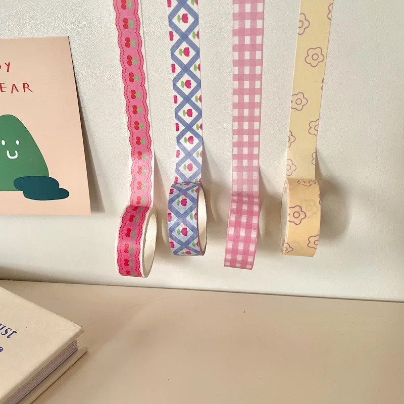 MINKYS New 5M Kawai Pink Cherry Washi Tape Scrapbooking Journal Scene Frame Decoration Cute Sticker School Stationery 3