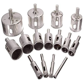 

15 Sets of 6-50M Diamond Glass Hole Opener Ceramics Marble Hole Opener Beads Grinding and Polishing