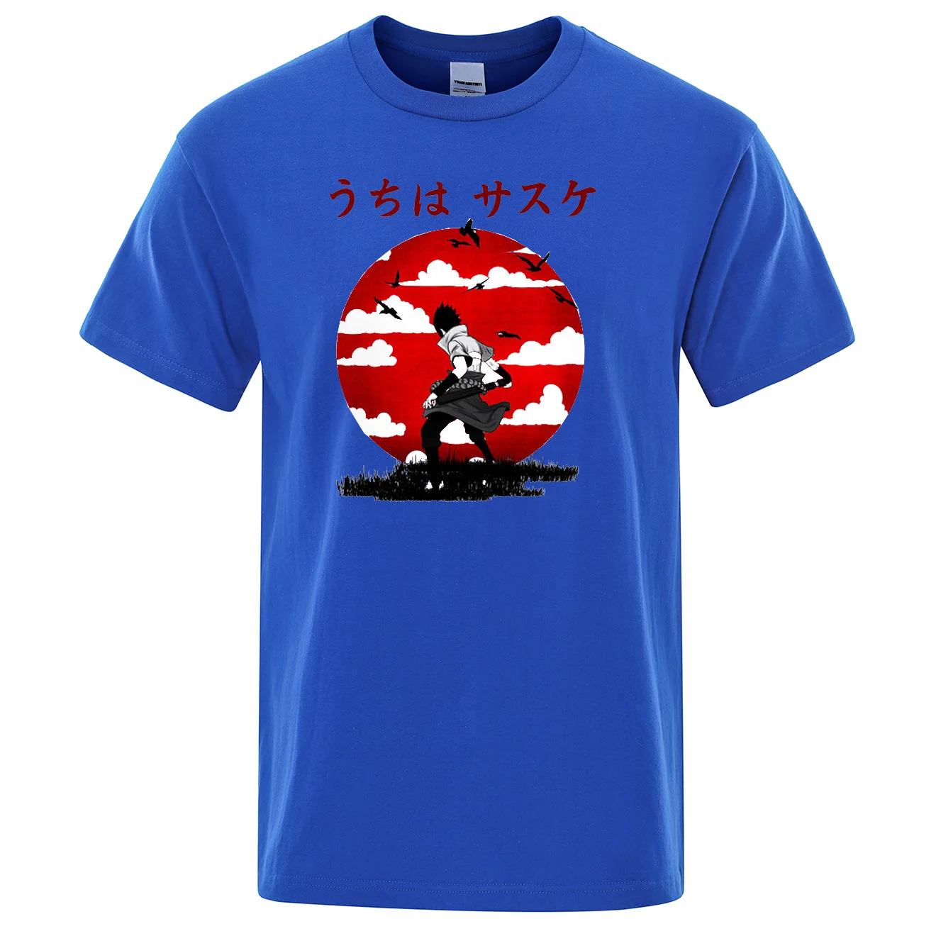 Наруто Саске Итачи футболка Япония аниме футболка самурайский воин топы Харадзюку уличная одежда Закат Мужская футболка