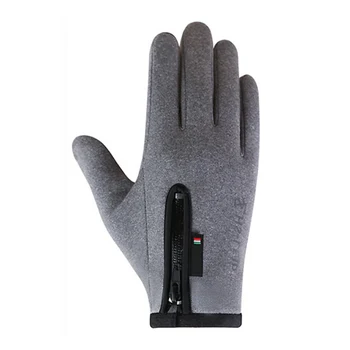 

Ski Gloves Winter Ski Riding Touch Screen Non-slip Windproof Zipper Adjustable Warm Comfort Fleece Riding Full Finger Gloves