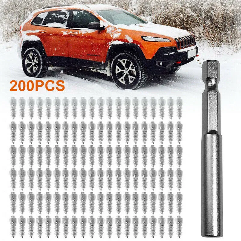 4*12mm Screw Tire Studs Snow Spikes Anti Slip Ice Stud Chains Tyre