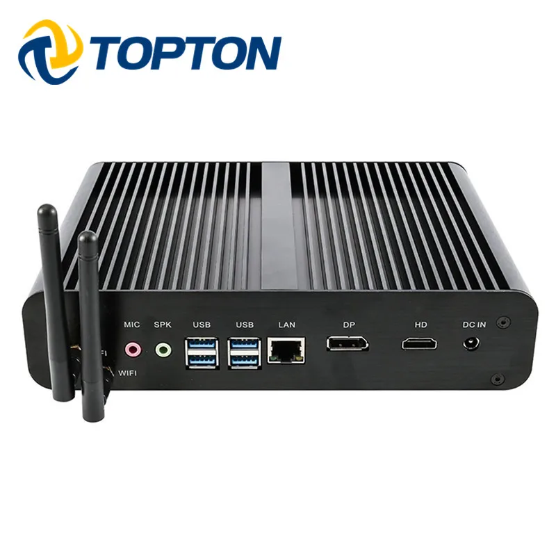 Новый безвентиляторный мини компьютер Intel i7 10710U 10510U Настольный ПК Windows 10 2 * DDR4 M.2 NVMe