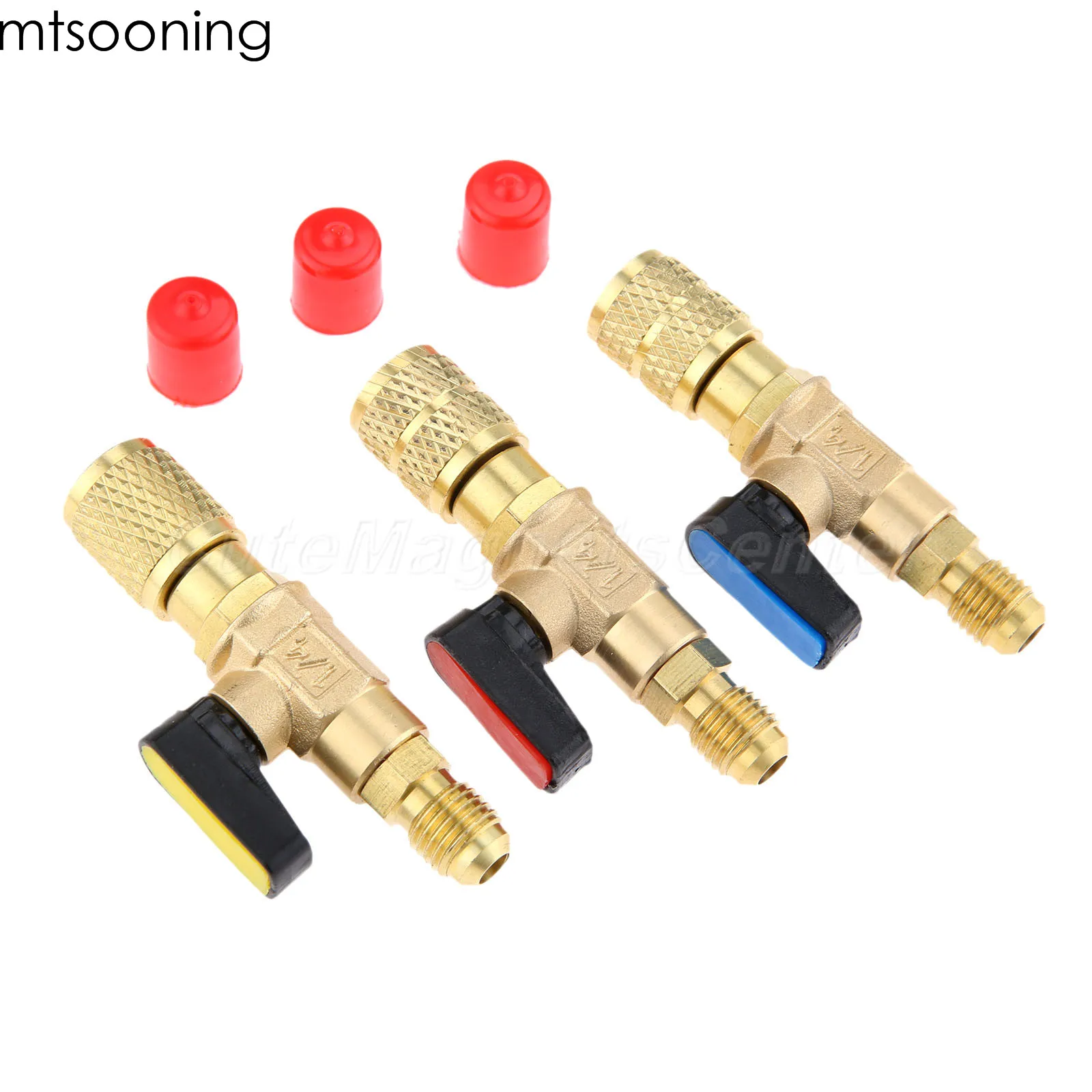 Mtsooning 3 шт. прямой запорный клапан HVAC датчики R410A клапаны адаптер для хладагента