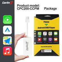 Carlinkit apple carplay dongle android automático com fio usb navegação jogador plug and play ios caixa inteligente para reequipamento tela android carro