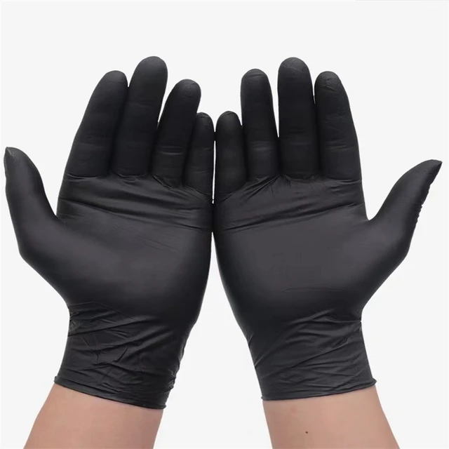 Synes uophørlige Charles Keasing 10/5/1Pc Black Gloves Disposable Latex Free Powder-Free Exam Glove Size  Small Medium Large X-Large Nitrile Vinyl Hand Cover S XL - AliExpress