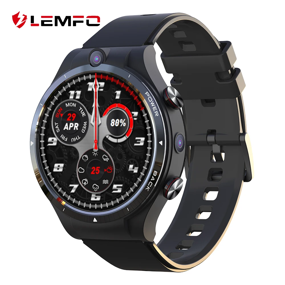 LEMFO LEM15 Smart Watch Android Men smart watch 4GB 128GB 900mAh Power Bank Dual Camera smartwatch 2021 4G GPS Wifi Sport Watch