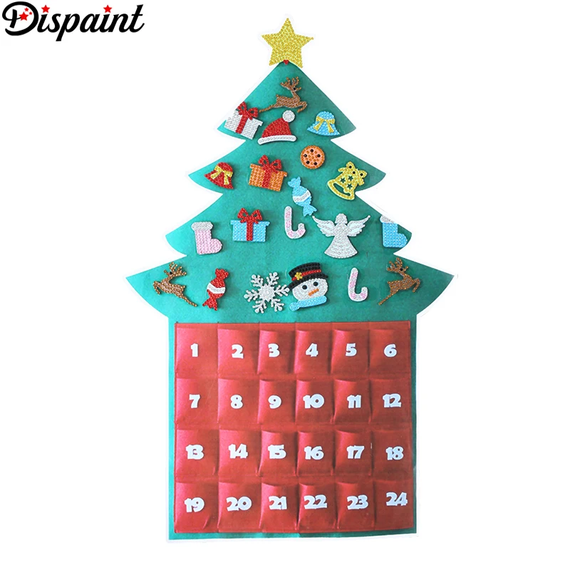 Dispaint 5D DIY бриллиантовый рисунок Рождество дерево подарок на год детская игрушка искусственное дерево наклейка на стену на окно Рождество домашний декор - Цвет: AA041
