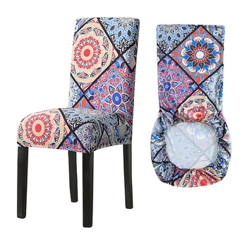 

Digital Printed Spandex Chair Cover Dining Chair Cover for Wedding Party Office Restaurant Hotel Home Dinner Patio Furniture