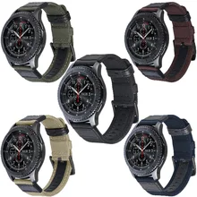 22 мм/20 мм браслет для Galaxy Watch 46 мм/42 мм нейлон с кожаным ремешком легкие мягкие Аксессуары для часов Amazfit Bip Pulseira