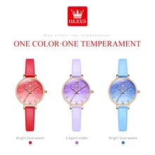 

OLEVS Fashion Lady Watch Waterproof Women Watch Luxury Brand Quartz Watch INS Hot Leather Wrist Watch Bracelet Set Reloj Mujer 2