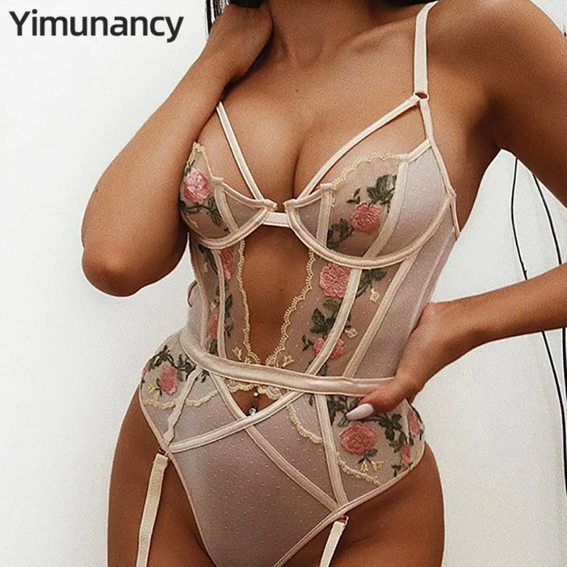 Yimunancy Floral Embrodiery Sexy Bodysuit Women Skinny Teddies Bodysuit 2020 Ladies Mesh Bodysuit Summer Overalls Body Femme Yimunancy Floral Embrodiery Sexy Bodysuit Women Skinny Teddies Bodysuit 2020 Ladies Mesh Bodysuit Summer Overalls Body Femme