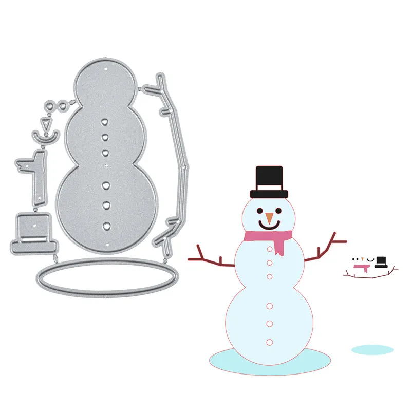 

YaMinSanNiO Christmas Snowman Dies Metal Cutting Dies for Card Making Scrapbooking Dies Embossing Cuts Stencil Craft Dies 2019