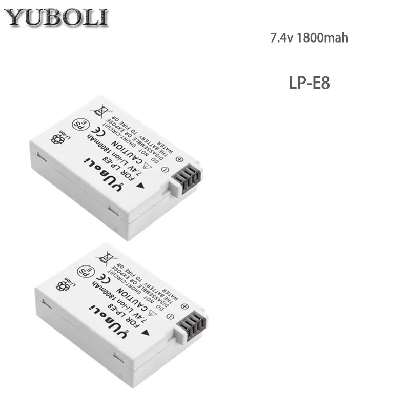 Акумуляторная батарея LP-E8 LPE8 LP E8 Батарея мА/ч. Аккумулятор AKKU емкостью+ type-c LCD Dual charger для цифровой однообъективной зеркальной камеры Canon EOS 550D 600D 650D 700D X4 X5 X6i X7i T2i T3i