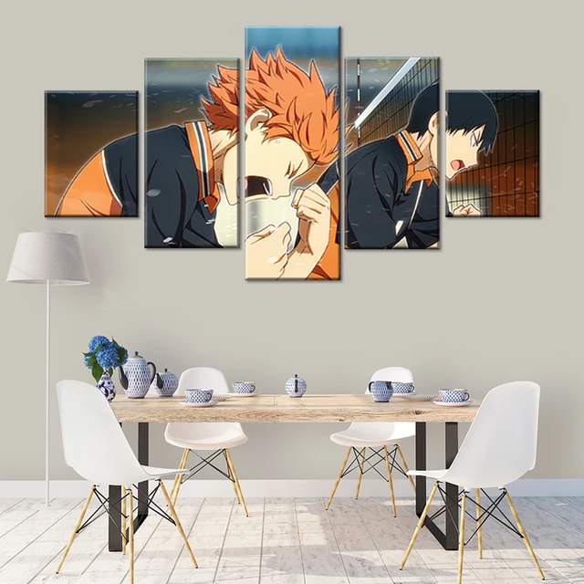 5 Panel Wall Art Poster Hd Prints Haikyuu Modular Pictures Canvas Japanese  Anime Figure Painting Home Decoration For Living Room - Painting &  Calligraphy - AliExpress