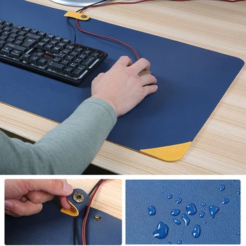 

Double-Side PU Mouse Pad Waterproof Large Mousepad Anti-Slip Desk Mat Computer MousePad Keyboard Table Cover 90x45cm Desk Pad