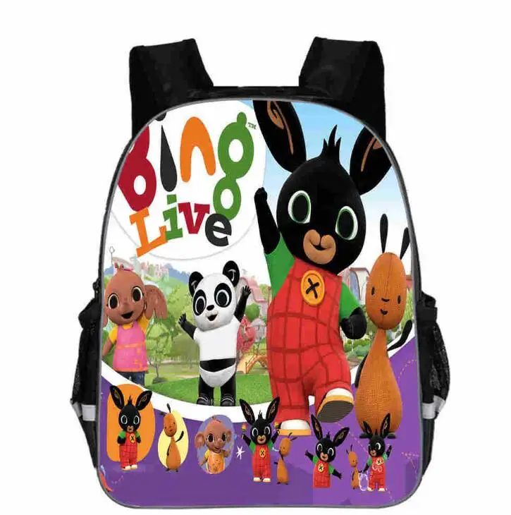picture color Рюкзак с принтом аниме Bing Bunny, школьный рюкзак для мальчиков и девочек, детская сумка для книг, мультяшный рюкзак для маленьких девочек, cartable enfant, сумка для детского сада - Цвет: picture color