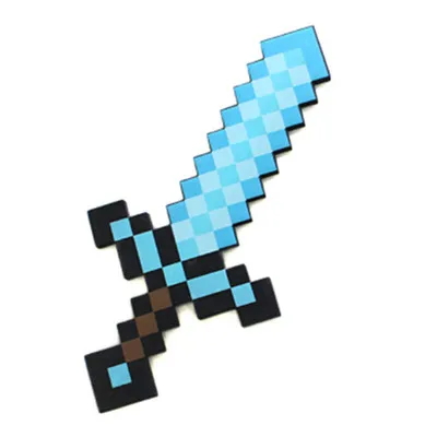 

Newest design Size 45cm Minecrafted Blue Diamond Sword Soft EVA foam toys sword Gray Pickaxe For Children children toys