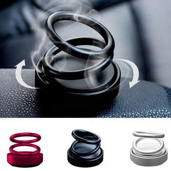 

Car Air Freshener Smell Mini Perfume Fresh Aromatherapy Fragrance Personality Rotating Aroma Metal Auto Air Purifier