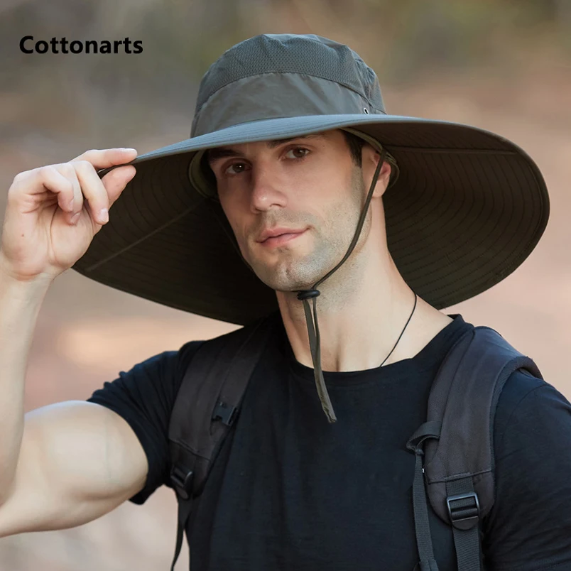 Unisex Waterproof Fisherman Hat 15CM Big Eaves Male Mountaineering