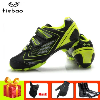 

TIEBAO cycling sneakers mountain bike shoes rain cover winter sapatilha ciclismo mtb bicycle gloves breathable riding bike shoes