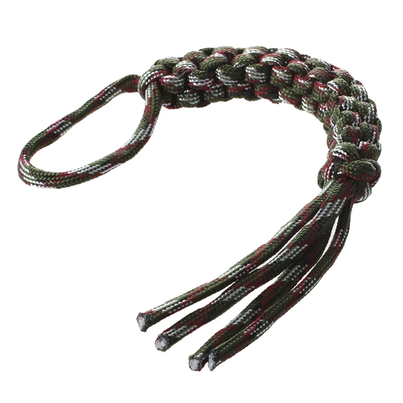 2 шт Lanyard Paracord квадратный Плетеный Lanyard для ножей/фонарей/ключей/usb-накопителей, камуфляж и красный