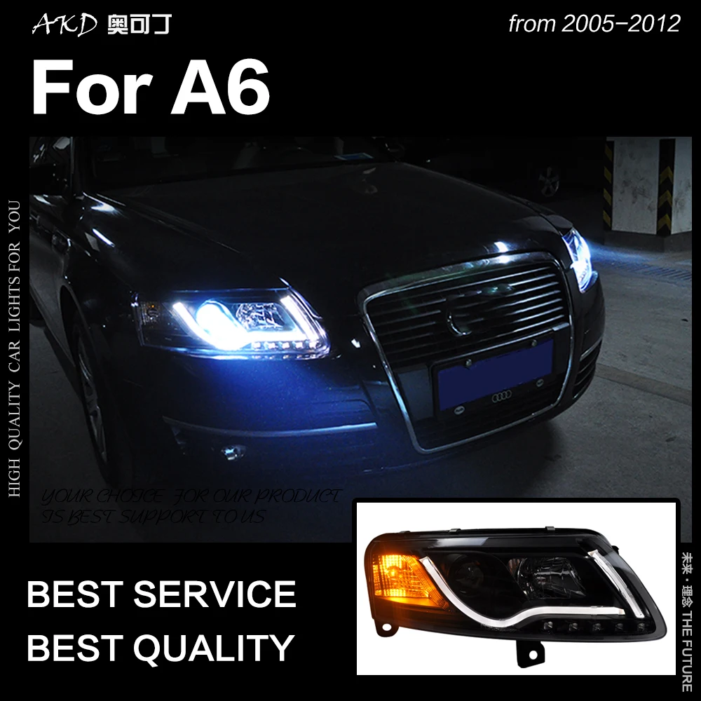 

AKD Car Styling for A6 Headlights 2005-2011 A6 C5 C6 Taiwan Sonar LED Headlight LED DRL Hid Bi Xenon Head Lamp Auto Accessories