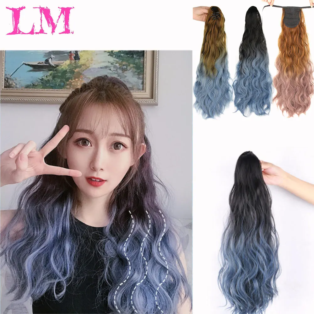 

LM 22" Curly Ponytail Hair Synthetic Fiber Hair Heat Resistant Synthetic Synthetic Hair Ponytail Hair Extension For Women
