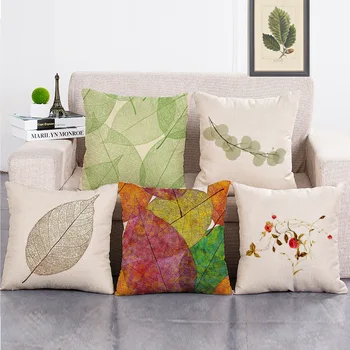 

Tropical Leaf Flower Pattern Pillowcase Polyester Cushion Cover Throw Pillow Decorative Cushions Cover Home Decor Pillow Covers