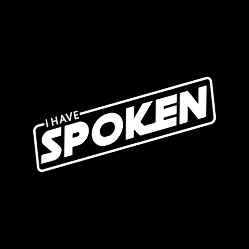 Baby Yoda 'I HAVE SPOKEN' Car Sticker Notebook Star Wars Lineup Car Window Waterproof Sticker 30*7.8cm