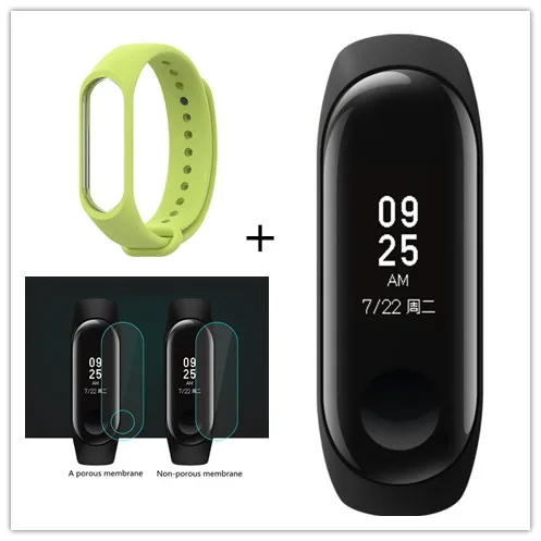 Xiao mi Band 3 mi band 3 фитнес-трекер пульсометр 0,78 ''OLED дисплей Bluetooth 4,2 для Android IOS - Цвет: green