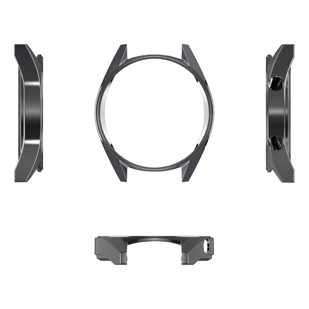 gray Huawei watch GT чехол для huawei watch gt чехол с ремешком Мягкий ТПУ покрытый все вокруг защитный чехол Smartwatch аксессуары M25 - Цвет: gray