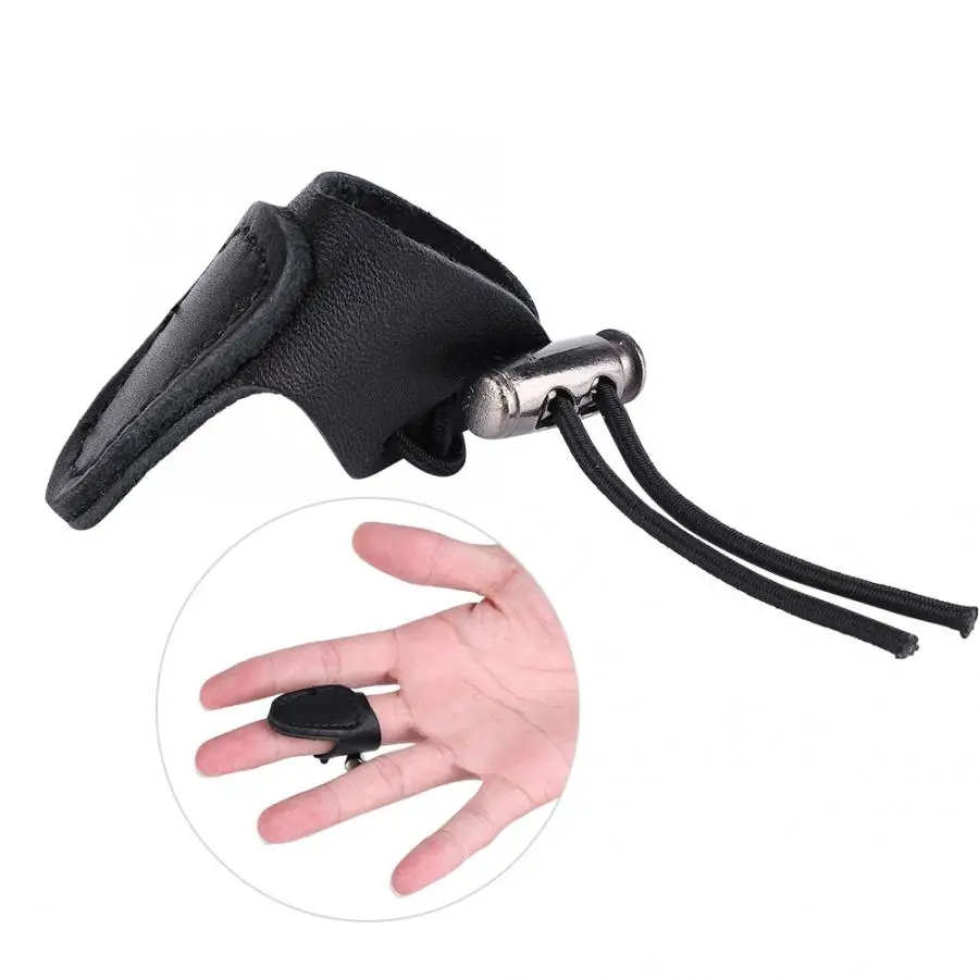Bogenschießen Handschuh Für Linke Hand - 2-Finger Schutz Aus Leder