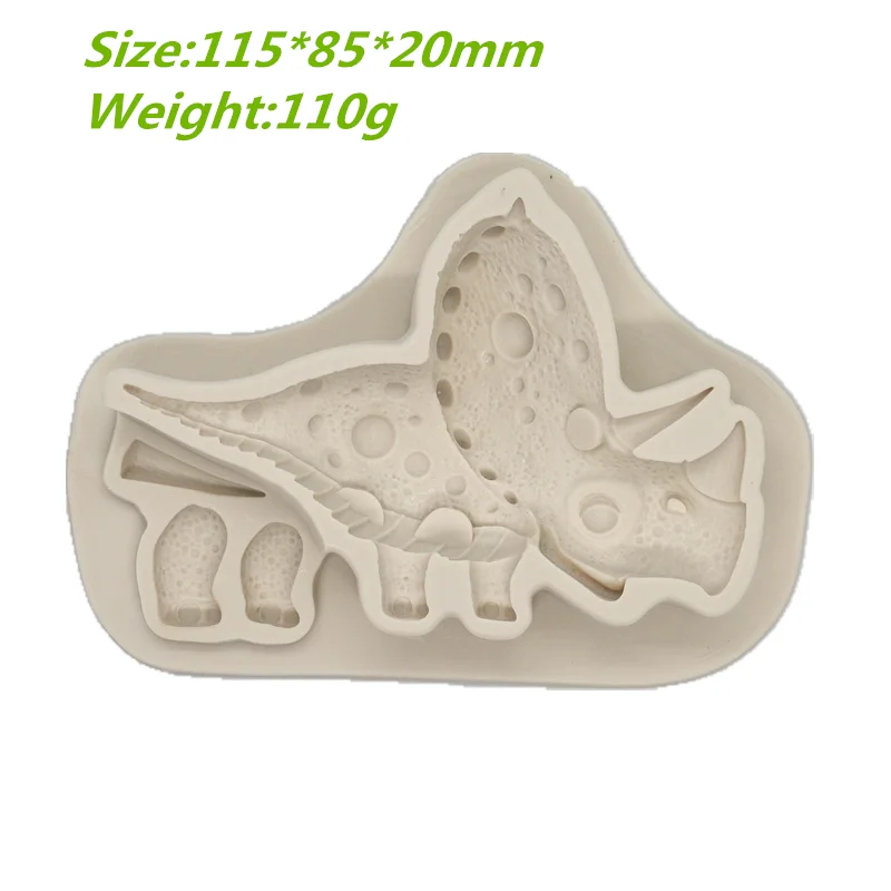 Cute Grass Dinosaur Silicone Mold Resin Kitchen Baking Tools DIY Cake Chocolate Candy Fondant Moulds Pastry Dessert Decoration
