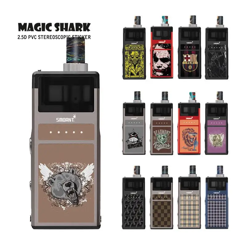 Чехол из ПВХ с принтом Magic Shark 2.5D Bear Lion Joker Stone наклейка для Pasito пленка Smoant 183