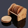 Multifunctional Bamboo Coaster Holder Set Non-slip Heat-resistant Drinking Cup Mat Home Meeting Room Accessories Classic Tea Set ► Photo 3/6