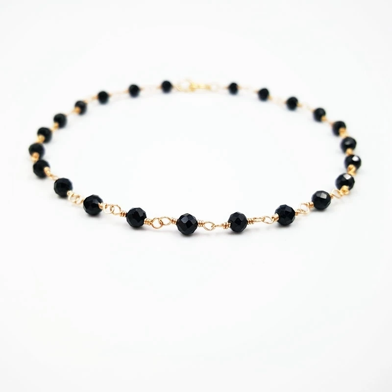Lily Jewelry шпинели 2-3 мм Форма Рондель граненые бусины серебро 925 пробы ручной работы Вязание Сияющий Браслет 7 ''-8''