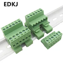 1 conjunto 2-16pin 2edg-ukr-5.08mm passo do bloco terminal do trilho 5.08mm parafuso plug-in blocos terminais conector montagem em trilho din em vez